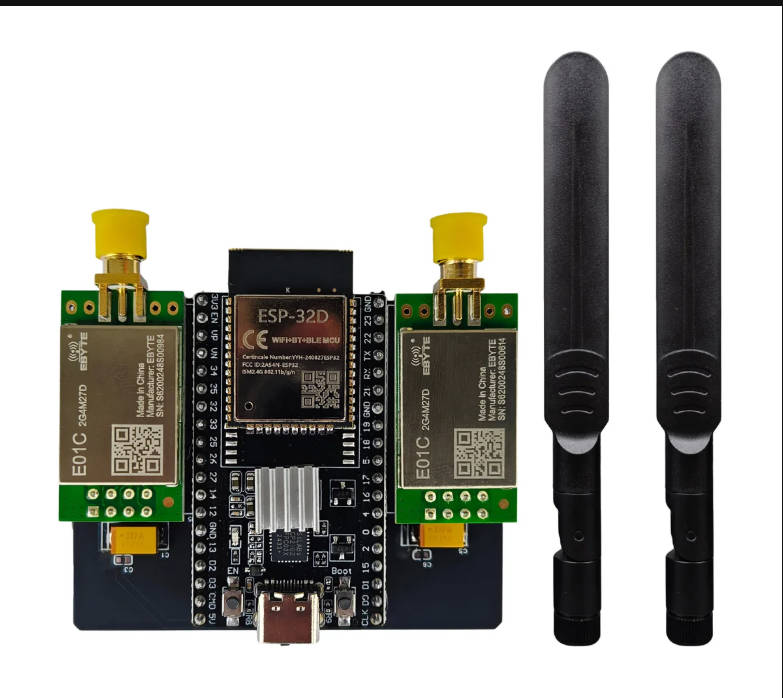 ESP32 DevKitC + NRF24L01 (E01C-2G4M27D) Module